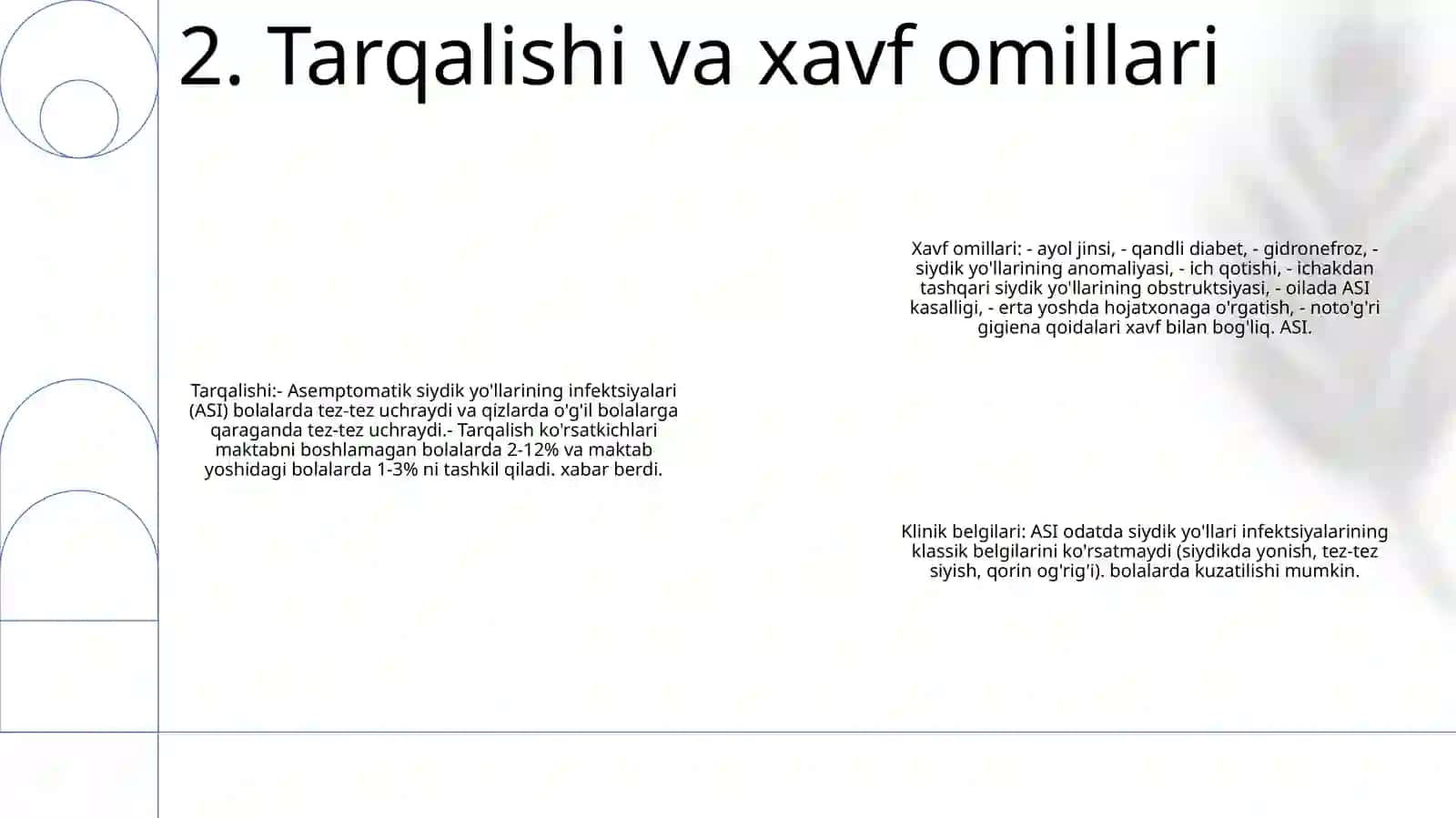 Bolalarda Belgilarsiz Istima Chiqishi 3