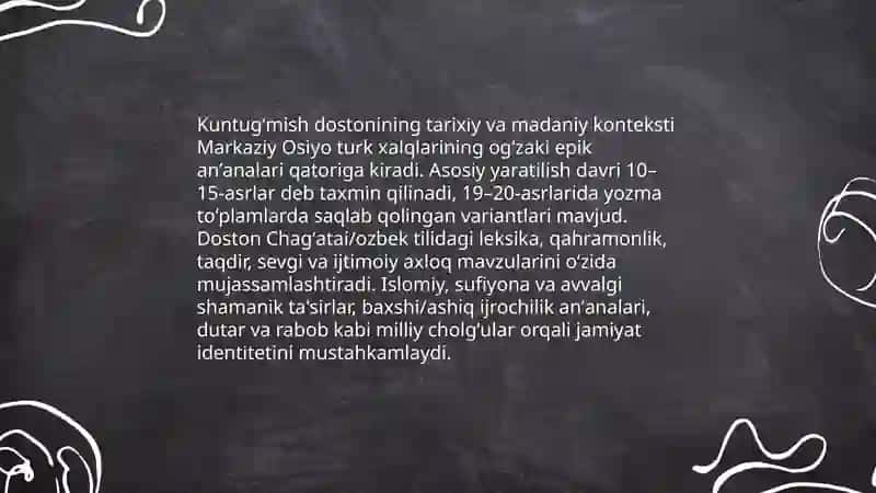 Kuntugʻmish dostoni tahlili 3