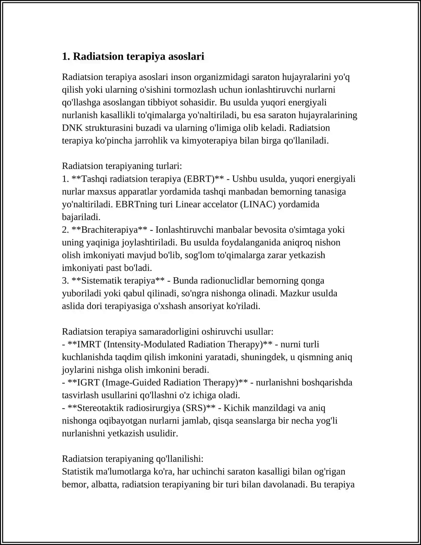RADIATSION TERAPEVTIK TEXNIKA.NUR TERAPIYASI 3