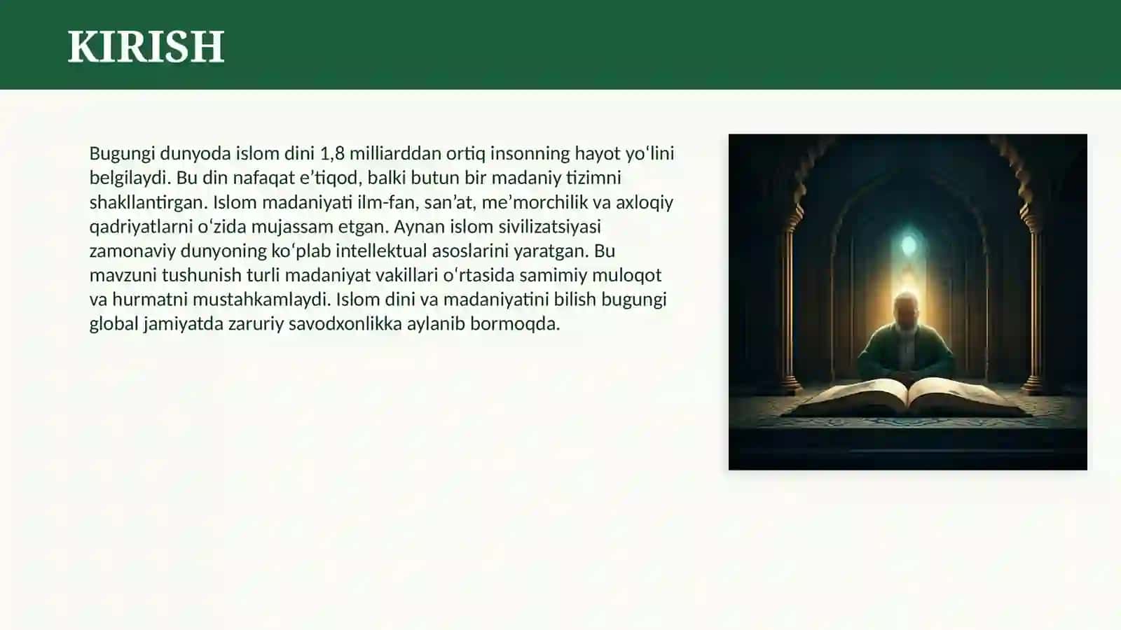 ISLOM DINI VA MADANIYATI 3
