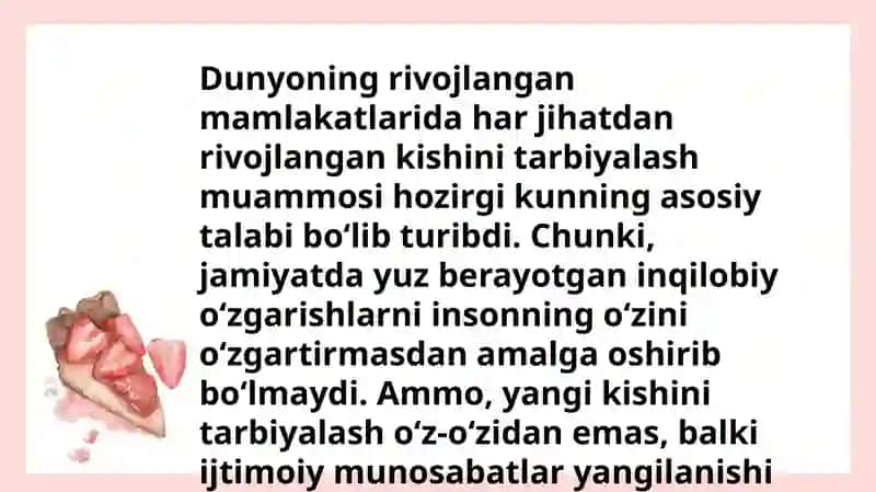 Qurbonnazarova Ozodaning tayyorlagan taqdimoti 3