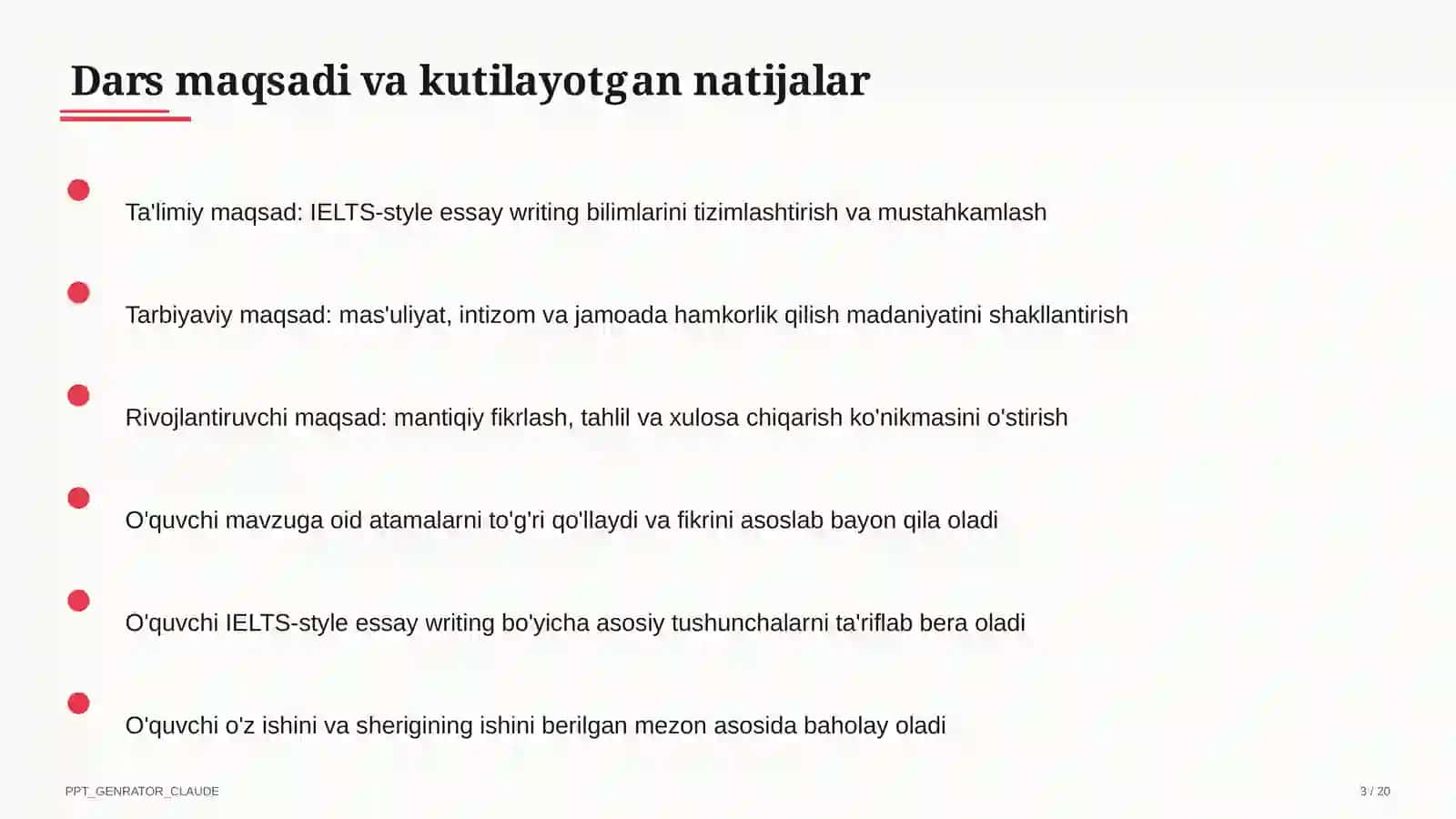 IELTS-style essay writing (11-sinf) 3