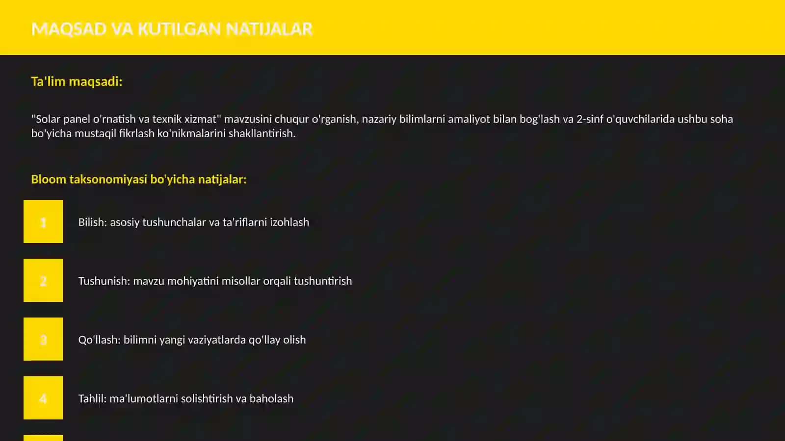 Solar panel o'rnatish va texnik xizmat 3