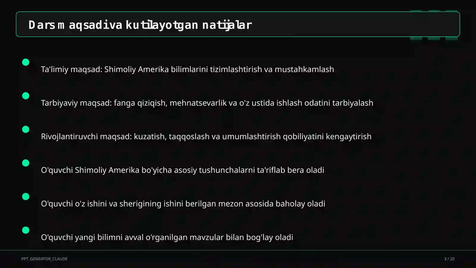 Shimoliy Amerika (7-sinf) 3