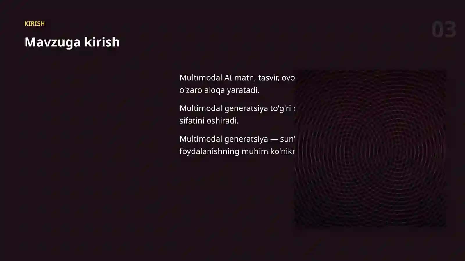 Multimodal generatsiya: amaliy qo'llanma 3