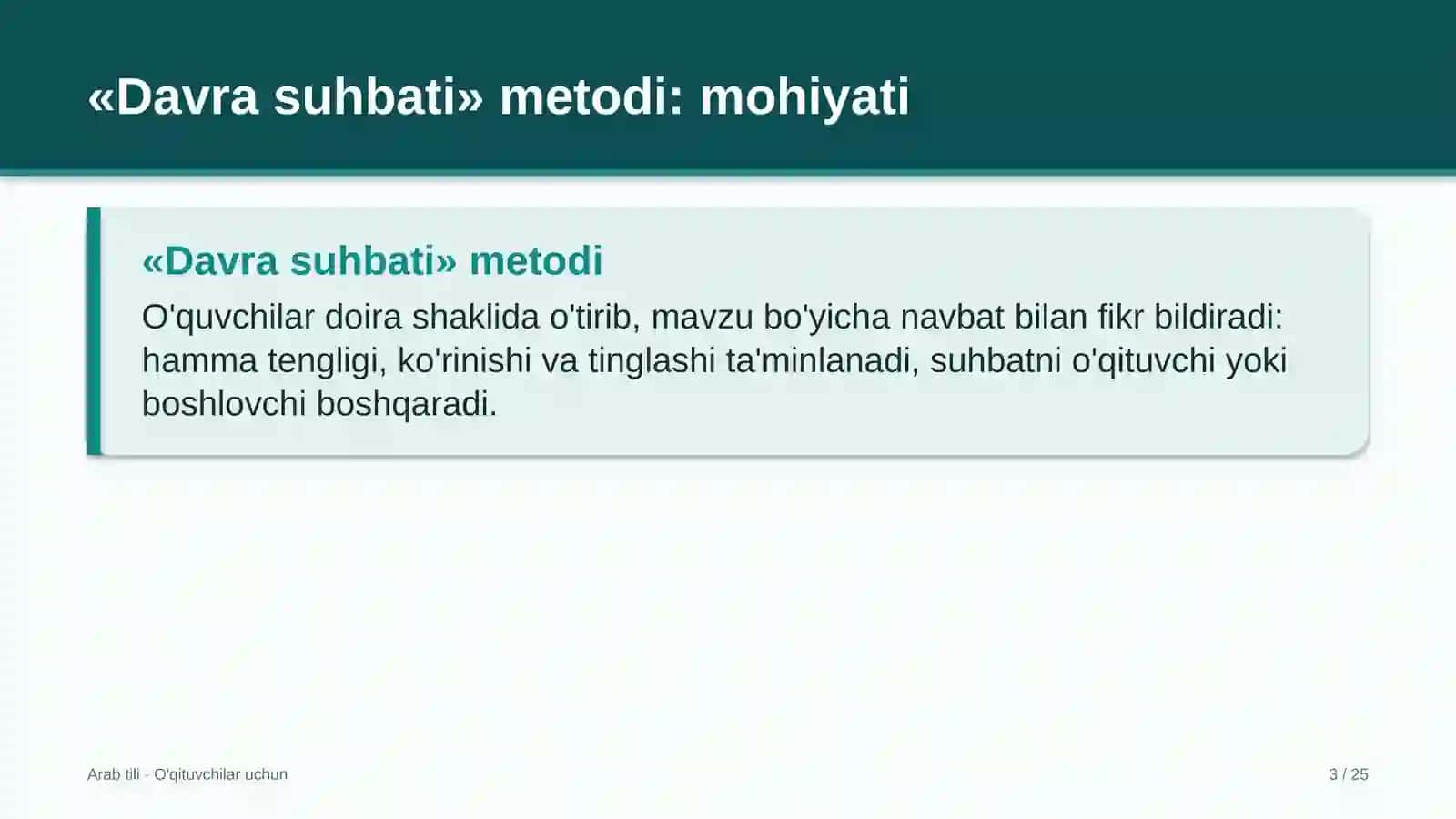 arab tili darslarida davra suhbati metodidan foydalanish 4659 3