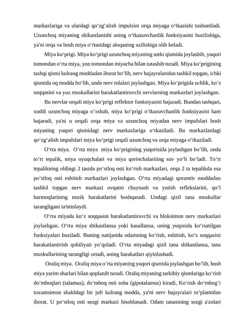 Bosh miyaning tuzilishi 3