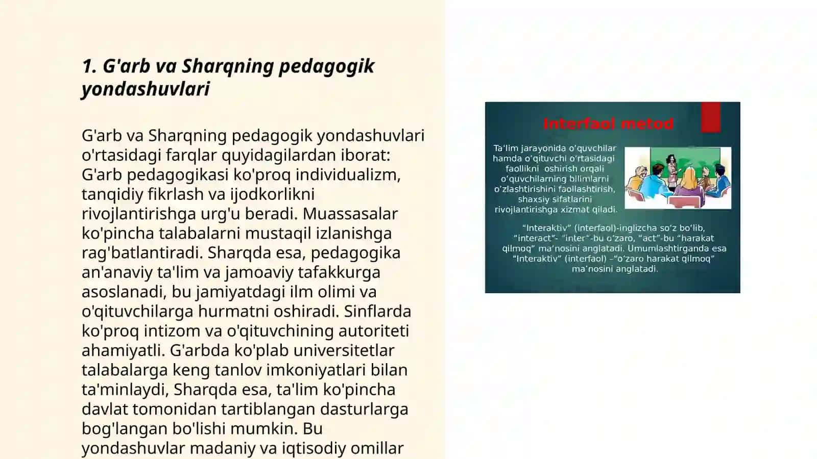 Pedagogik kasbi haqida sharq va g'arb olimlarining qonuniyatlaridan foydalanish haqida taqdimot 3