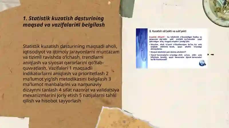 Statistik kuzatish dasturini tuzish masalalari 3