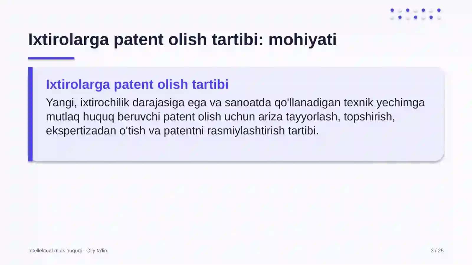 Bulutli xizmatlar provayderlarida ixtirolarga patent olish tartibi 3