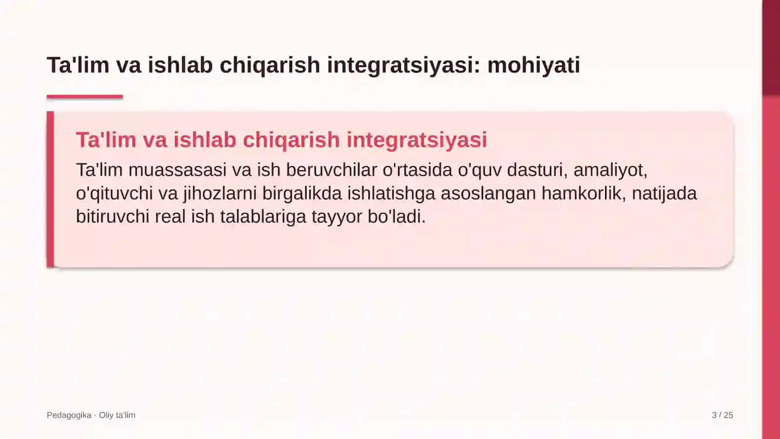 vagon depolarida ta'lim va ishlab chiqarish integratsiyasi 3995 3