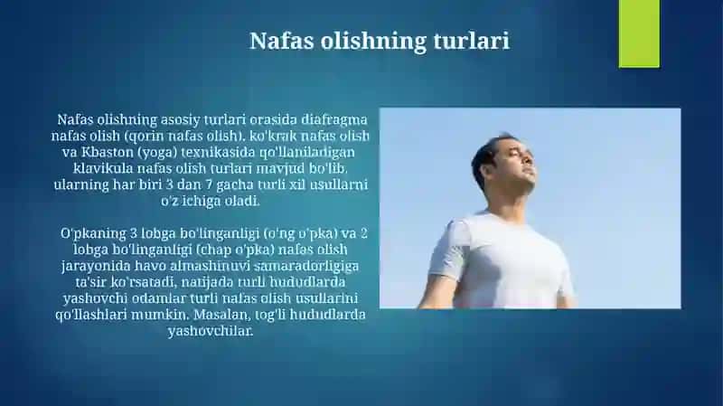 Nafas. Nafas olish 3