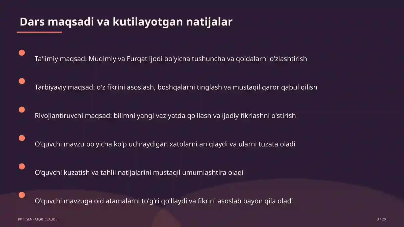 Muqimiy va Furqat ijodi (10-sinf) 3