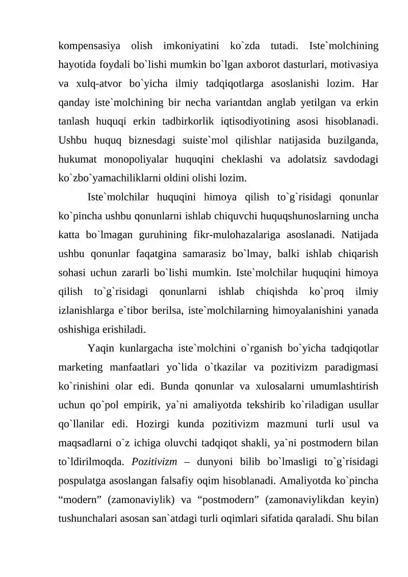 Iste`molchi xulqi nazariyasi 3