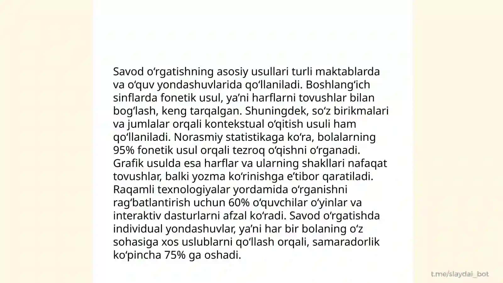 Ona tili savod ochish davrida o’quvchilarning nutqini rivojlantirish 3
