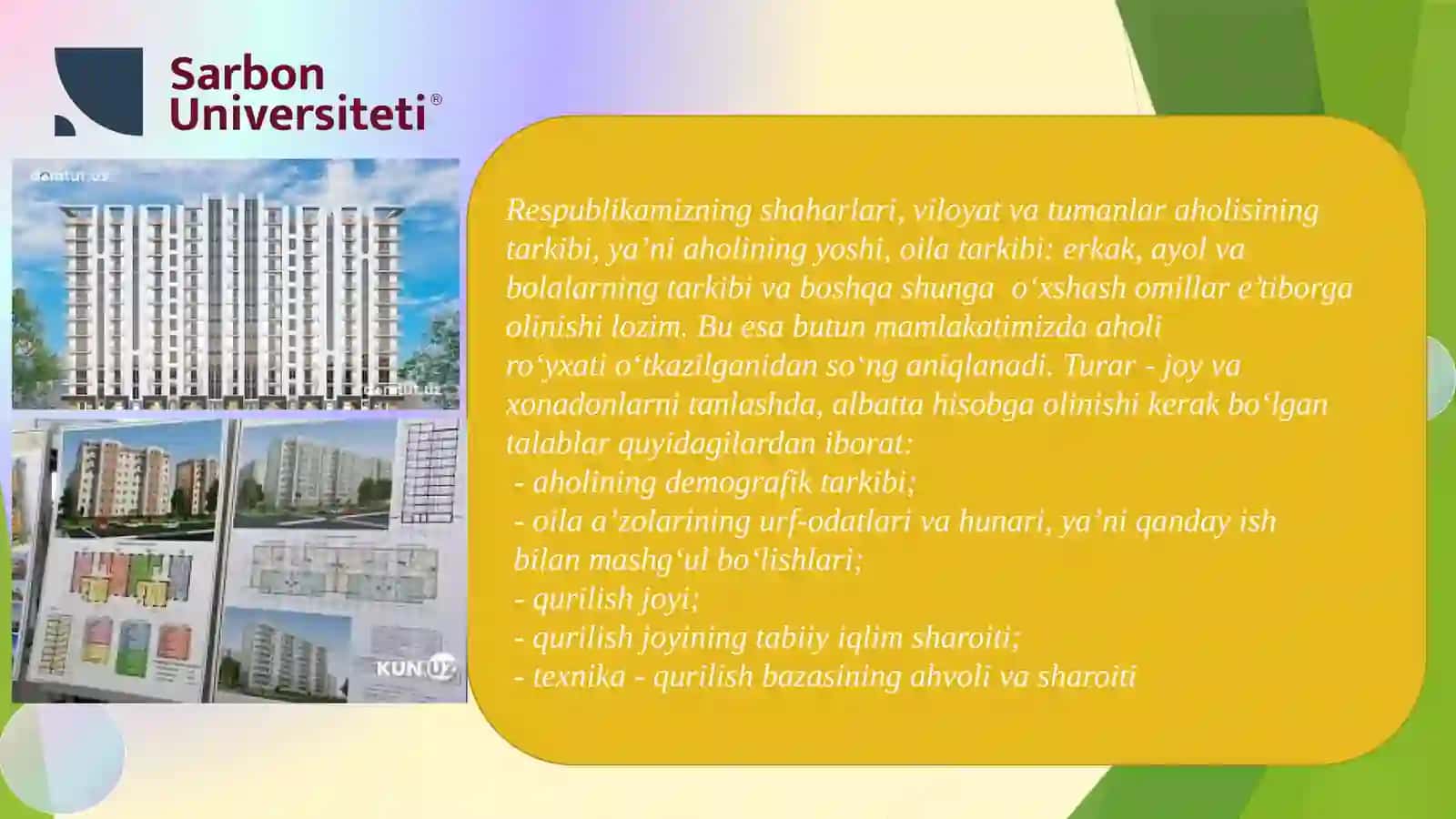 “Binolar tuzilishi tahlili” 3