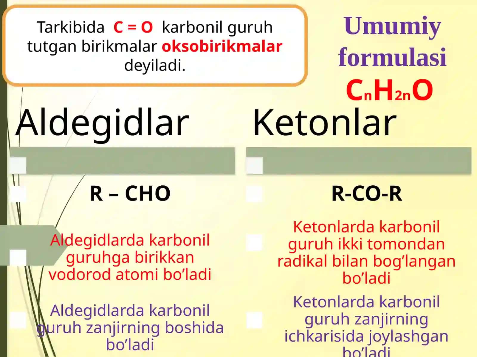 ALDEGIDLAR va KETONLAR 3