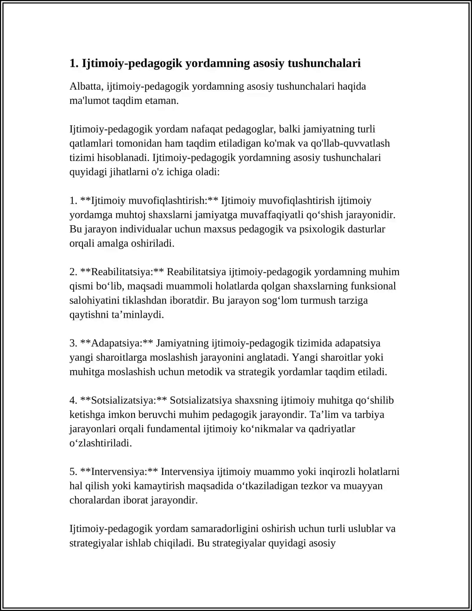 ALOHIDA YORDAMGA MUHTOJ BOLALARGA IJTIMOIY PEDOGOGIK YORDAM ETISHNING SHAKL,METOD,VOSITALARI 3