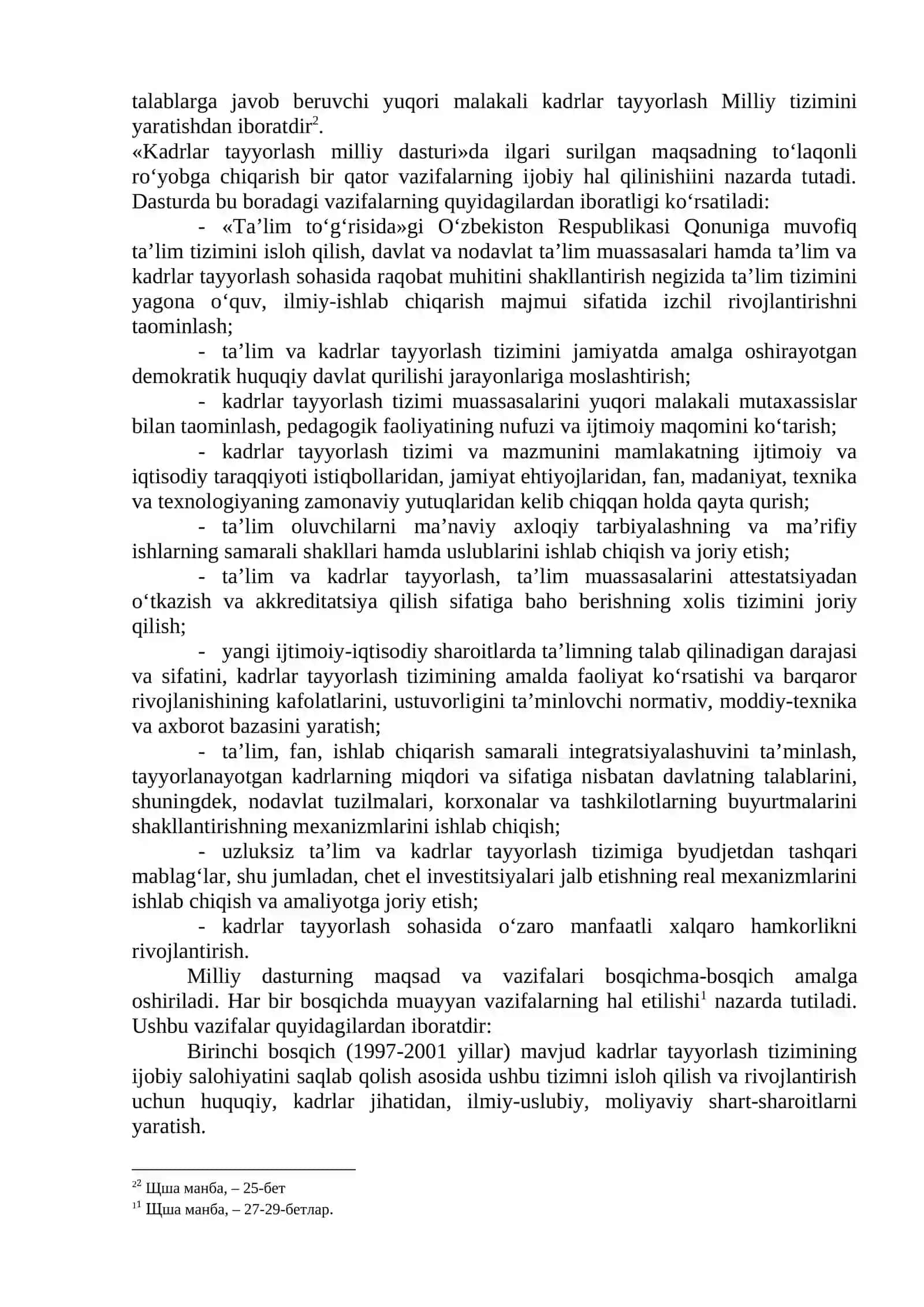 Kadrlar tayyorlash milliy modeli. Hozirgi davrda o‘qituvchilik kasbi va uning jamiyatda tutgan o‘rni. 3