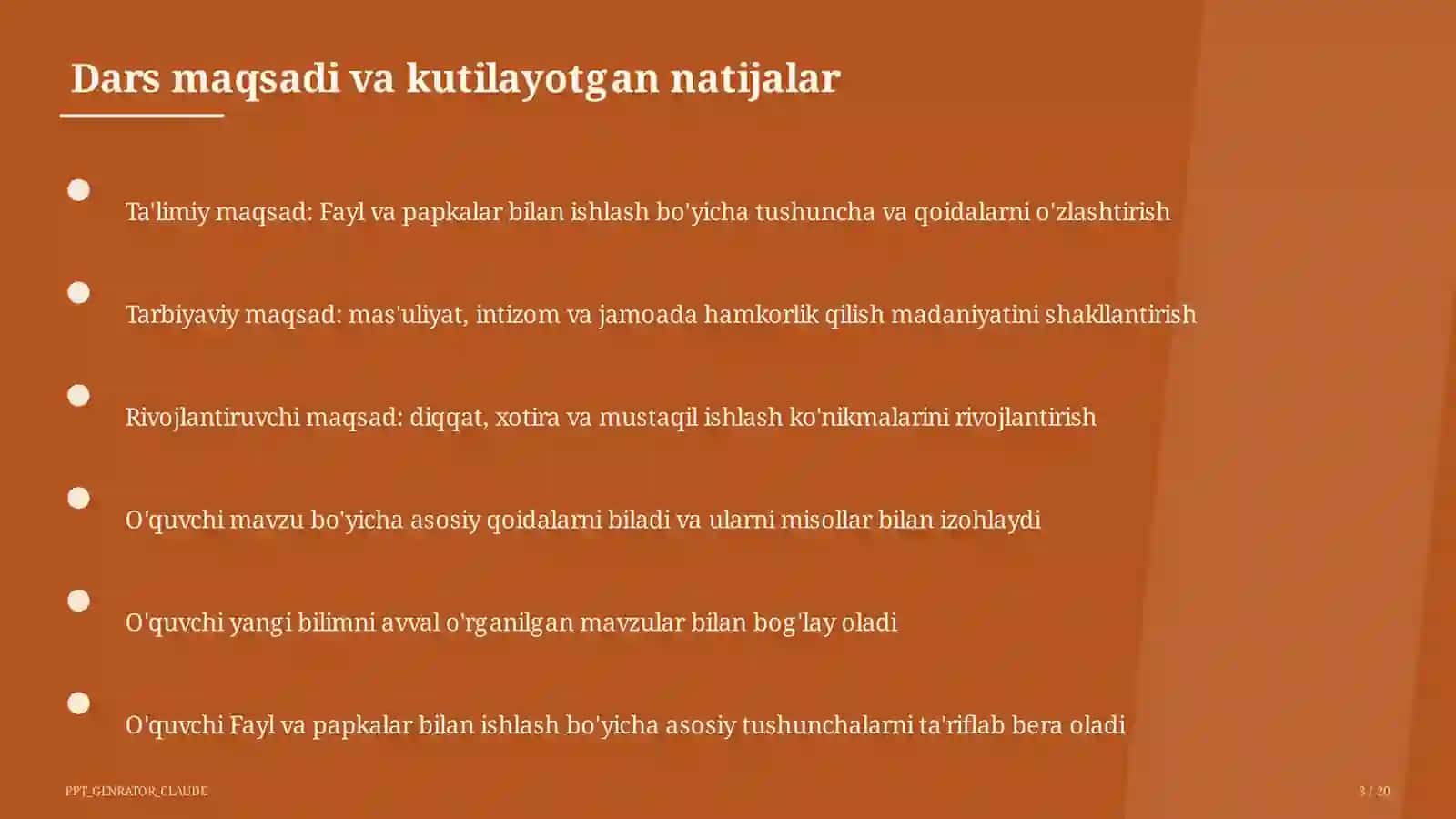 Fayl va papkalar bilan ishlash (5-sinf) 3