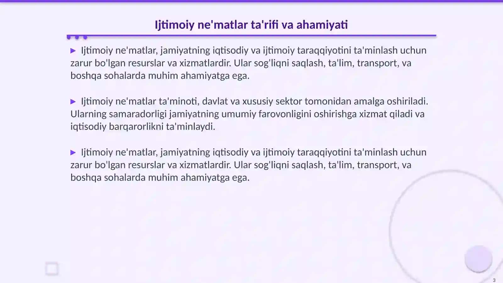 Ijtimoiy ne'matlar samarador va raqobatli taminot 3