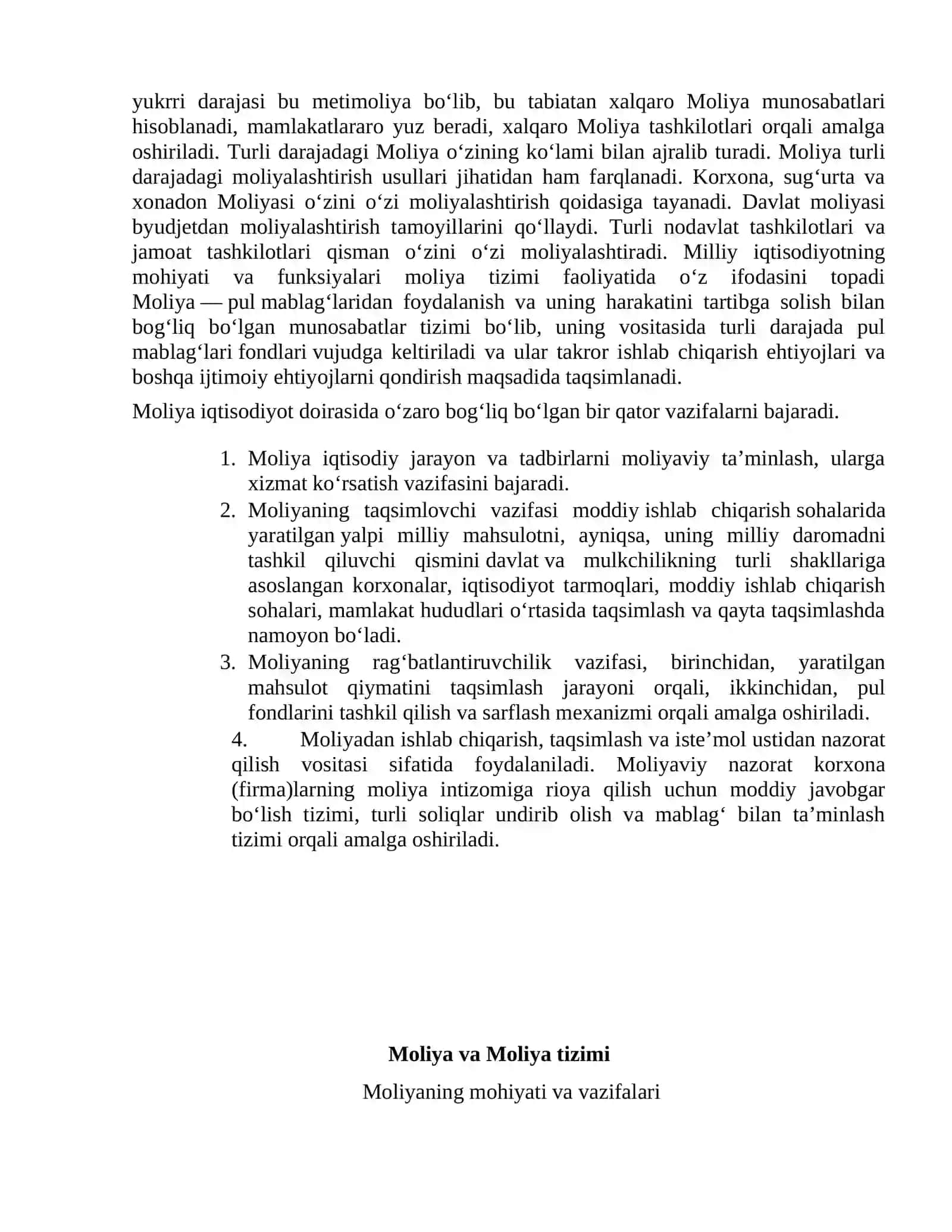 Moliya tizimi va moliyaviy siyosat. Davlat byudjeti 3