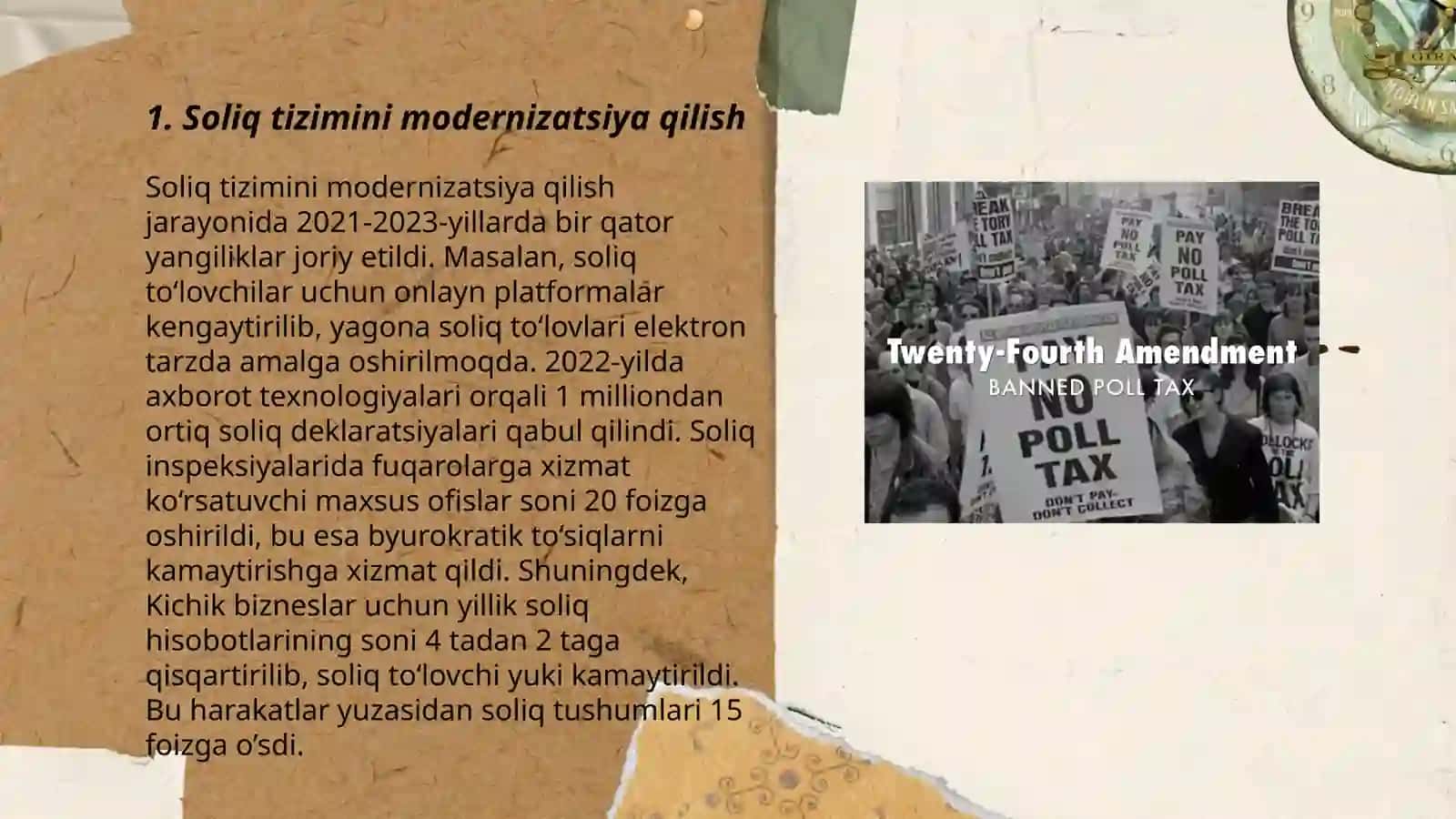 Oʻzbekiston Respublikasida Soliq Siyosatini Takomillashtirish Yoʻllari 3