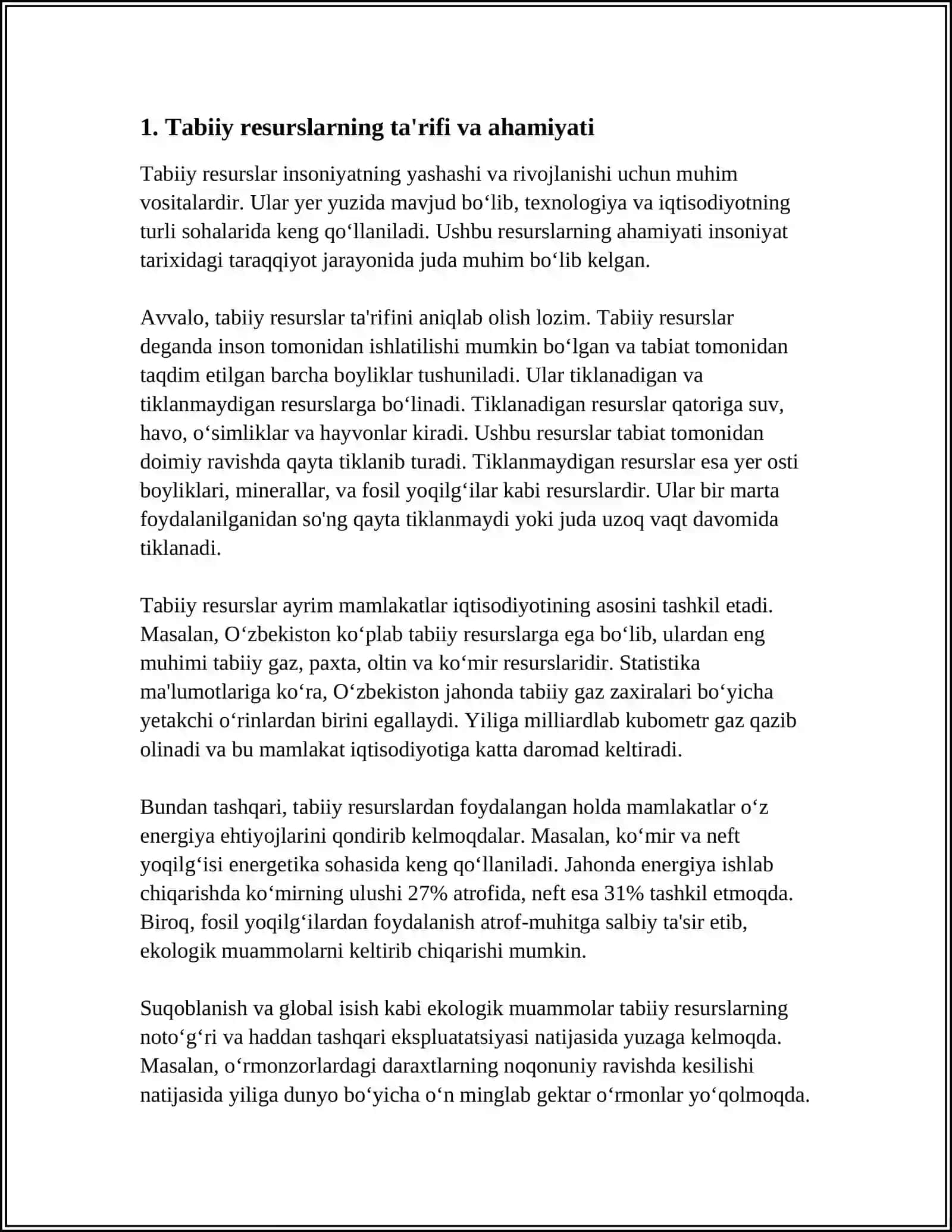 TABIIY RESURSLAR VA ULARNING TASNIFI 3
