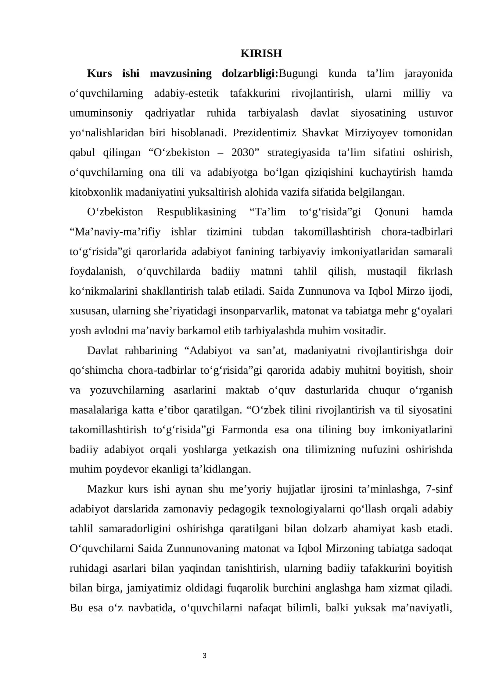 7-sinfda Saida Zunnunovaning “Asfaltni qoq yorib unibdi giyoh”, Iqbol Mirzoning “Daraxtlar” mavzusini o‘rganish 3