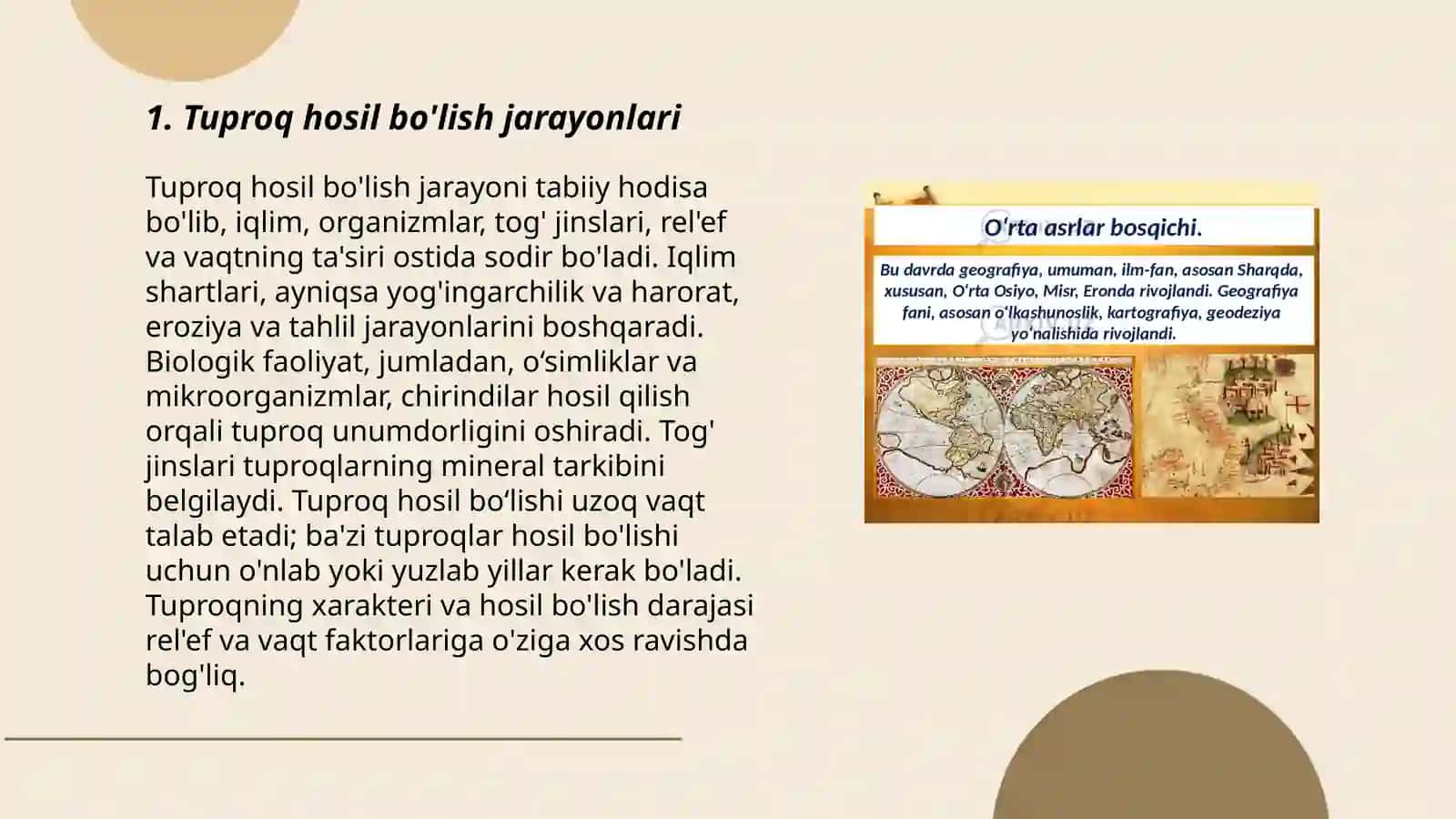 Tuproqlar geografik tarqalishining asosiy qonuniyatlari 3