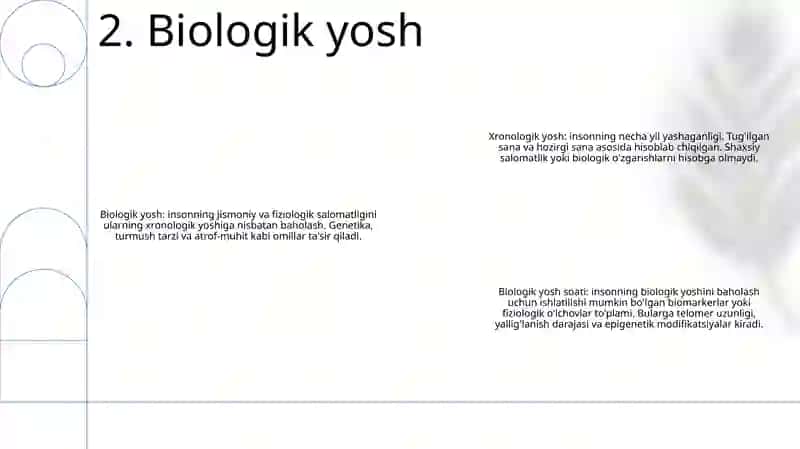 Odamning Kalendar Va Biologik Yoshi 3