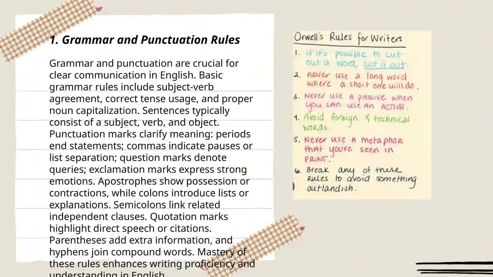 Grammar and Punctuation Rules 3