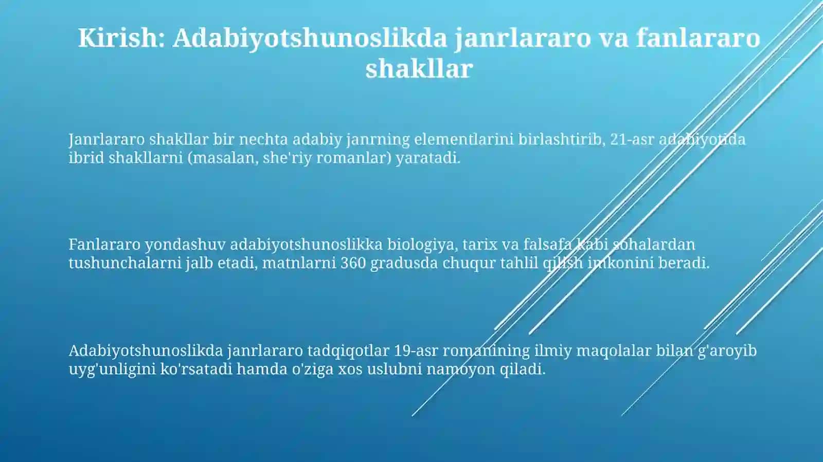 Oraliq tur va janr dantashqarish shakllari 3