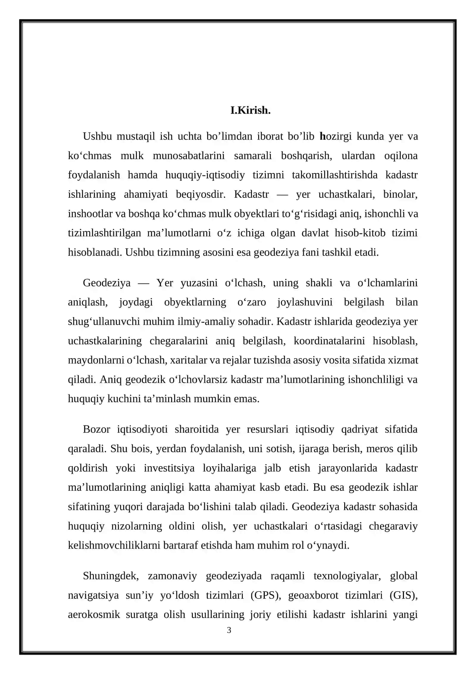 Kadastr ishlarida geodeziyaning ahamiyati 3