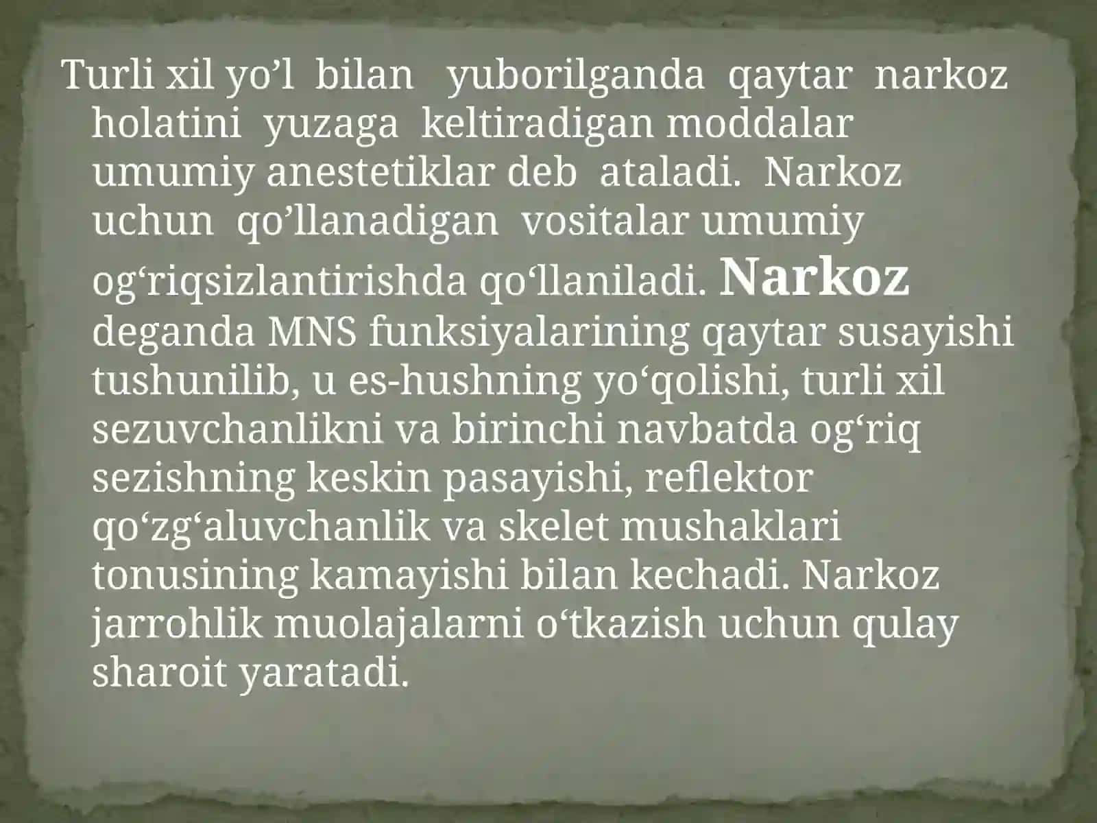 Narkoz vositalari 3