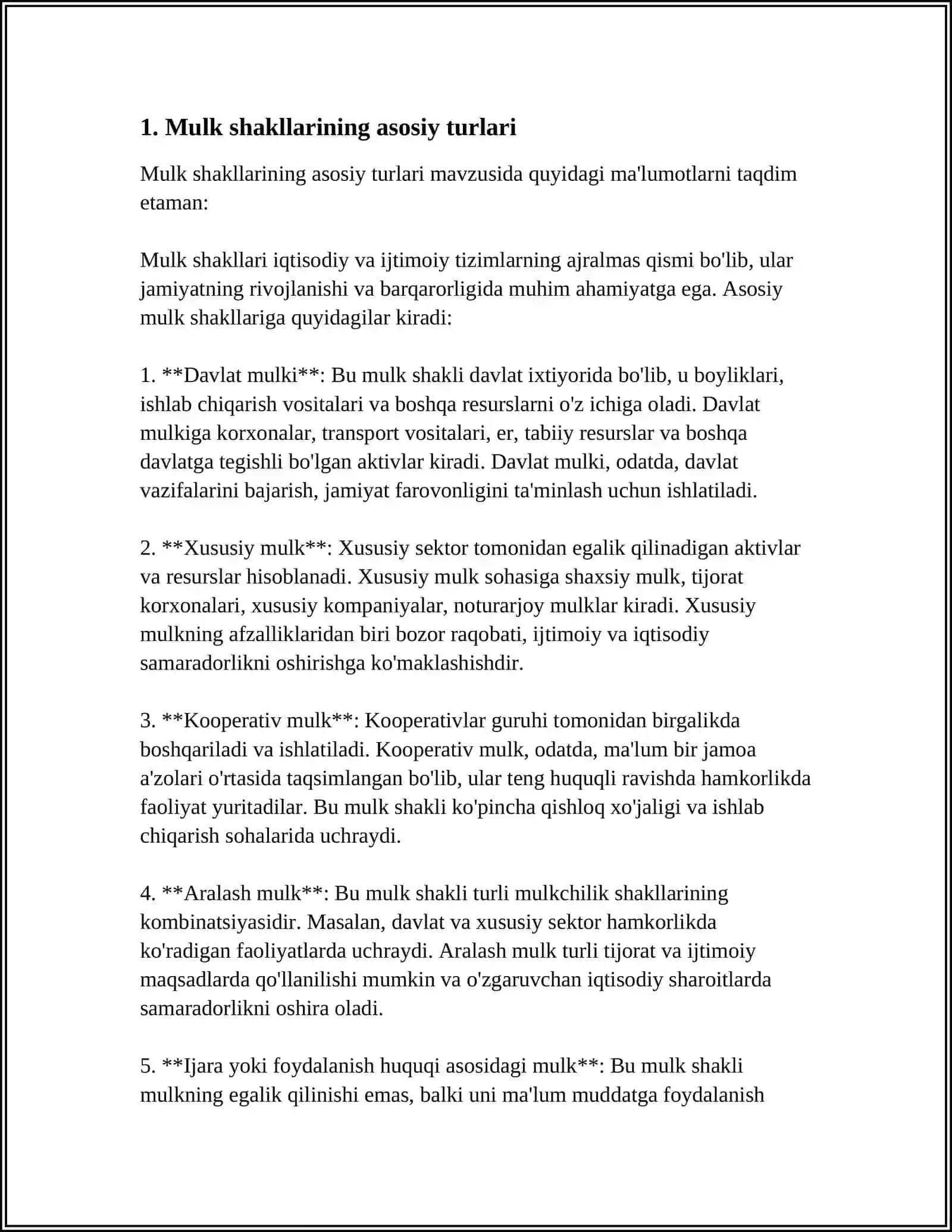 MULKCHILIK SHAKLLARI OʻZGARISHINING YOʻLLARI VA USULLARI 3