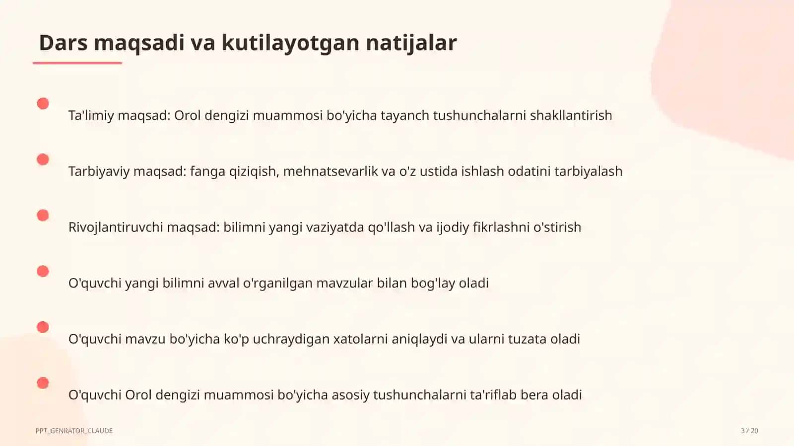 Orol dengizi muammosi (8-sinf) 3