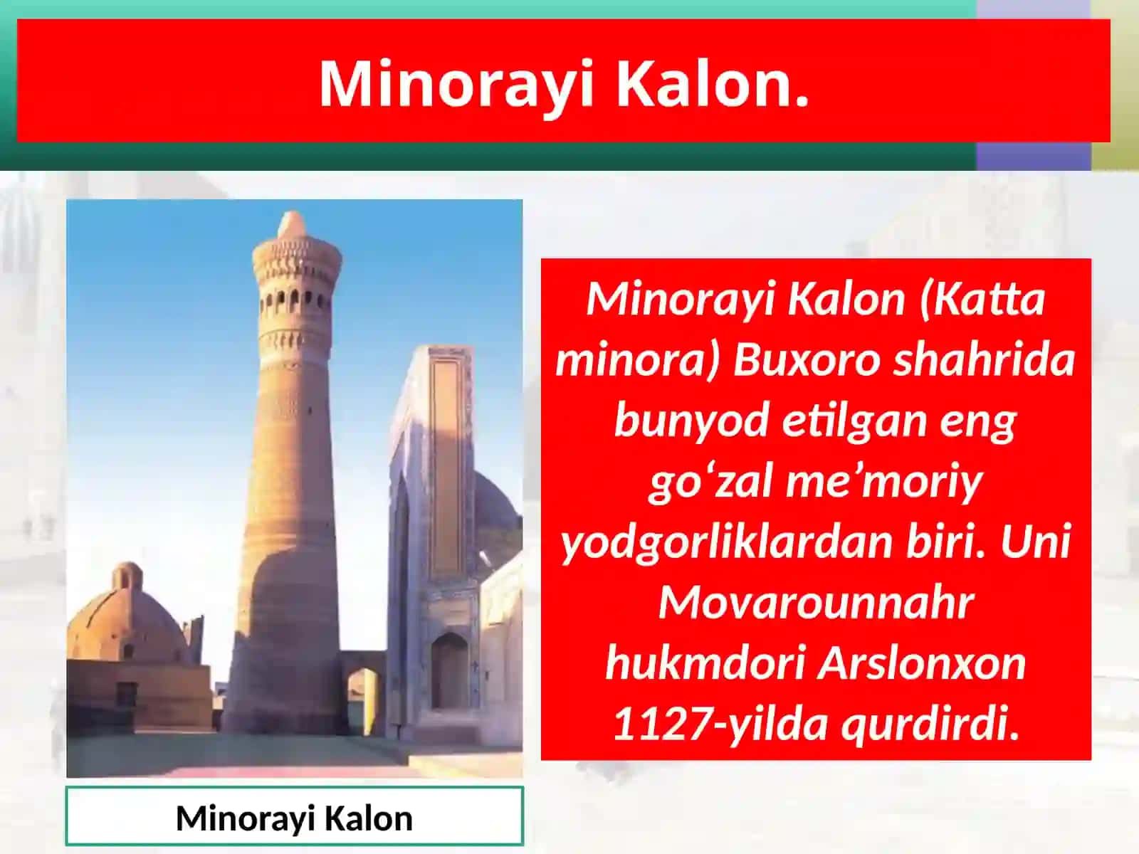 O‘zbekistonning tarixiy-me’moriyyod gorliklari 3