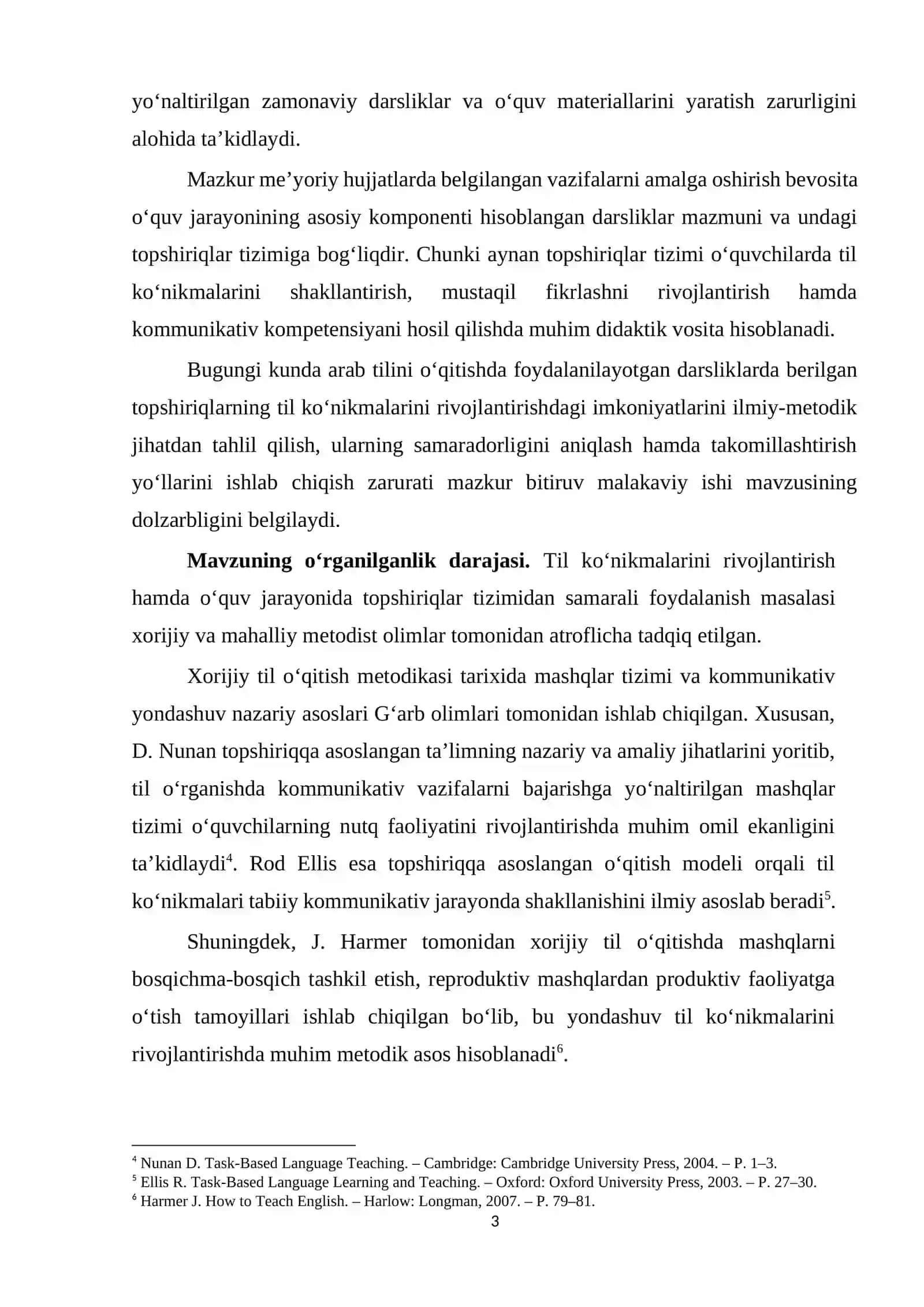 DIPLOM ISHI Til ko'nikmalarini rivojlantirishda arab darsliklaridagi topshiriqlar tizimi 3