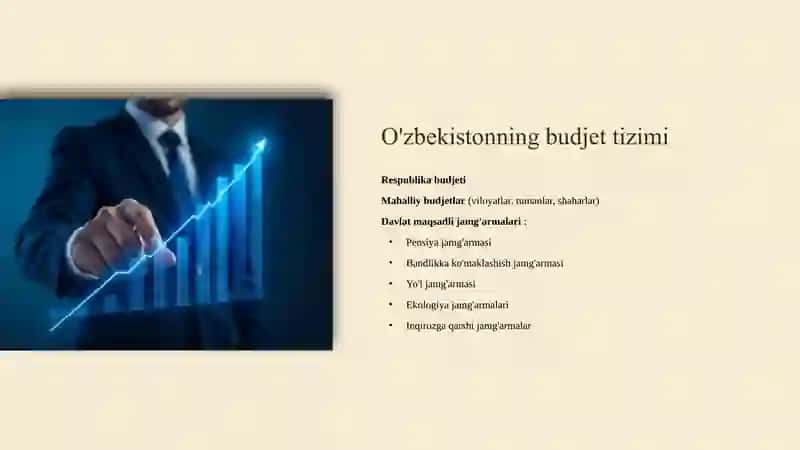 O'zbekiston Respublikasi Davlat budjetining daromadlari va daromadiga ko'ra tarkibi va dinamikasi tahlili 3