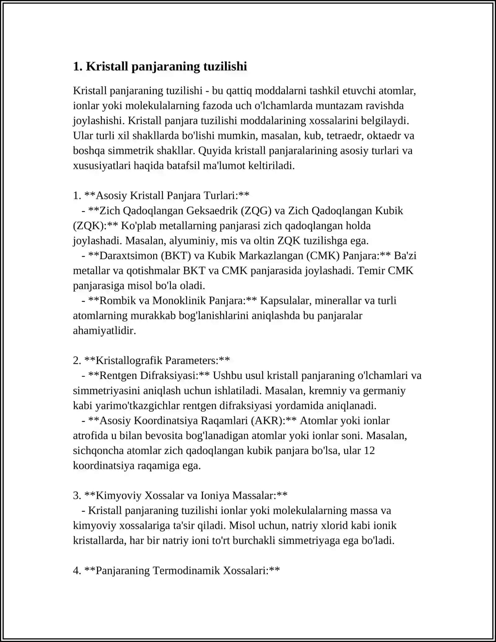 KRISTALL PANJAŔANINING NUQSONLARI VA ULARNING MATERIALLARNING XOSSALARIGA TA'SIRI 3