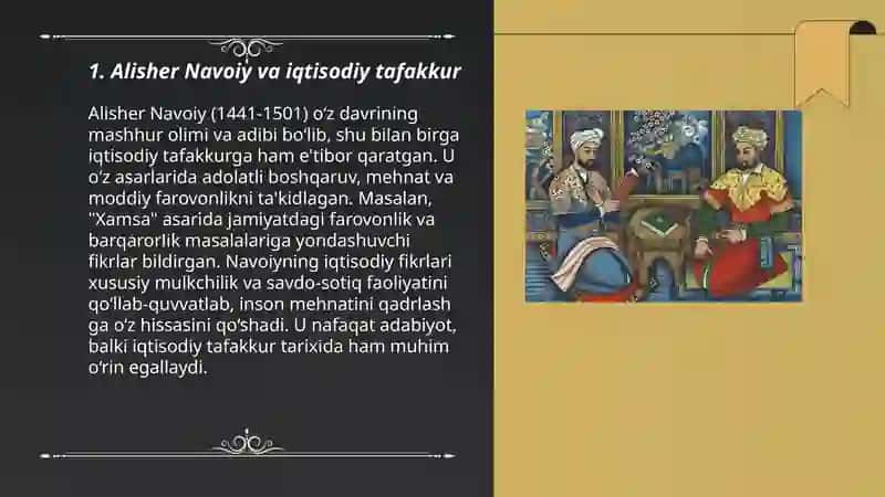 Alisher Navoiyning iqtisodiy g’oyalari 3