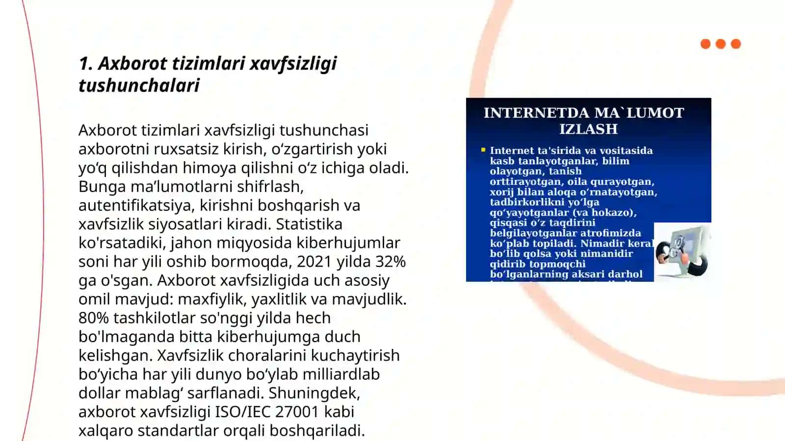 Axborot tizimlari xavfsizligi boʻlimini oʻqitish metodikasi 3
