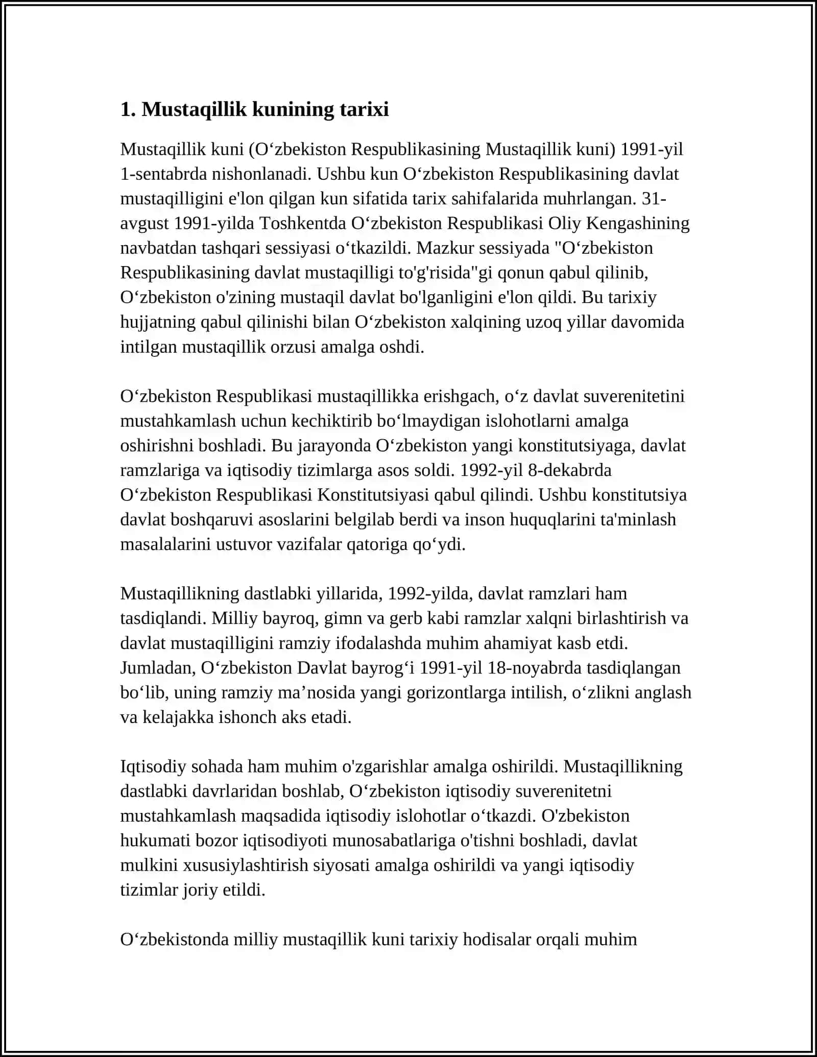 MUSTAQILLIK KUNI 3