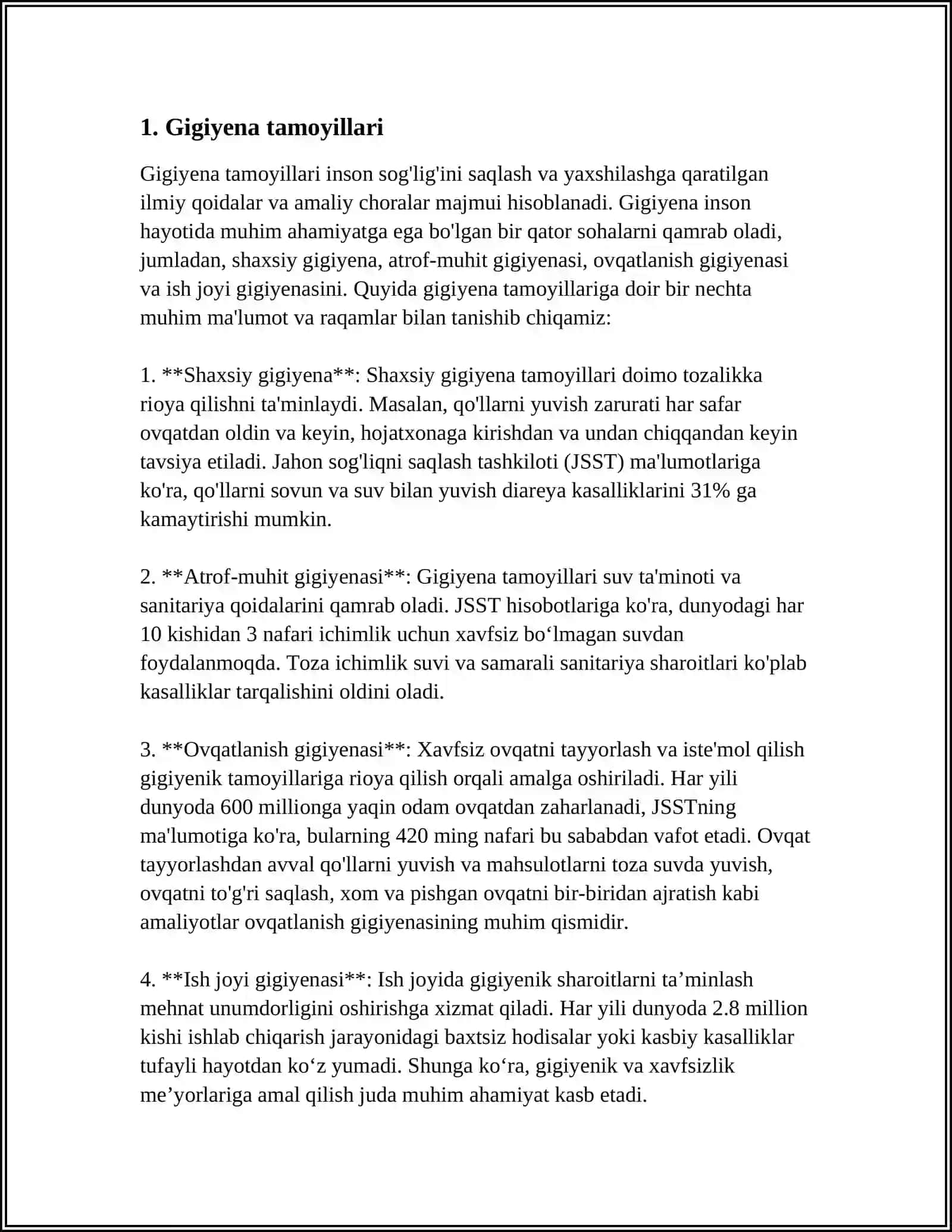 MUSTAQIL ISH Mavzu: ENDEMIK KASALLIKLARNI OLDINI OLISHNING GIGIYENIK ASOSLARI 3