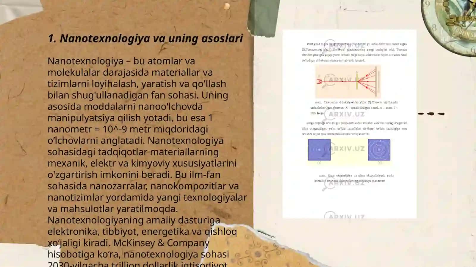 O'lcham effekti Nanoo'lchamdagi ob'yektlar.Nanoob'ektlar olinishi va kolloid moddalar bilan solishtirish 3