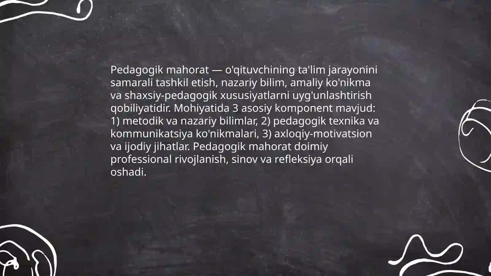 Pedagogik mahorat haqida tushuncha va uning oʻqituvchi faoliyatida tutgan oʻrni Gʻaniyeva Haitoy 3