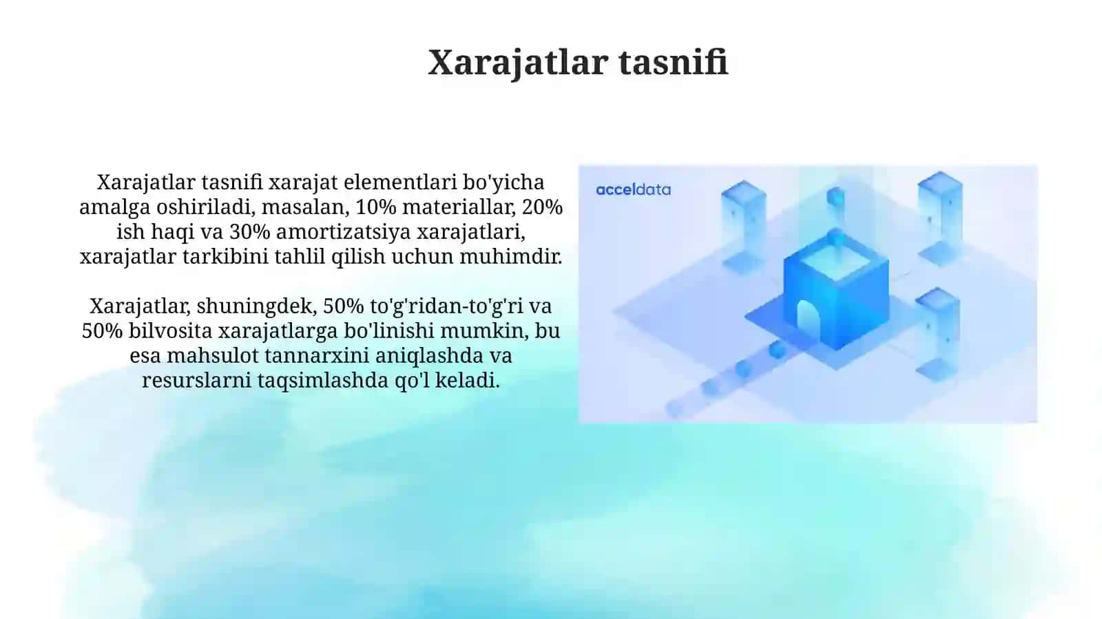 Korxona faoliyati xarajatlarini nazorat qilish va baholash 3