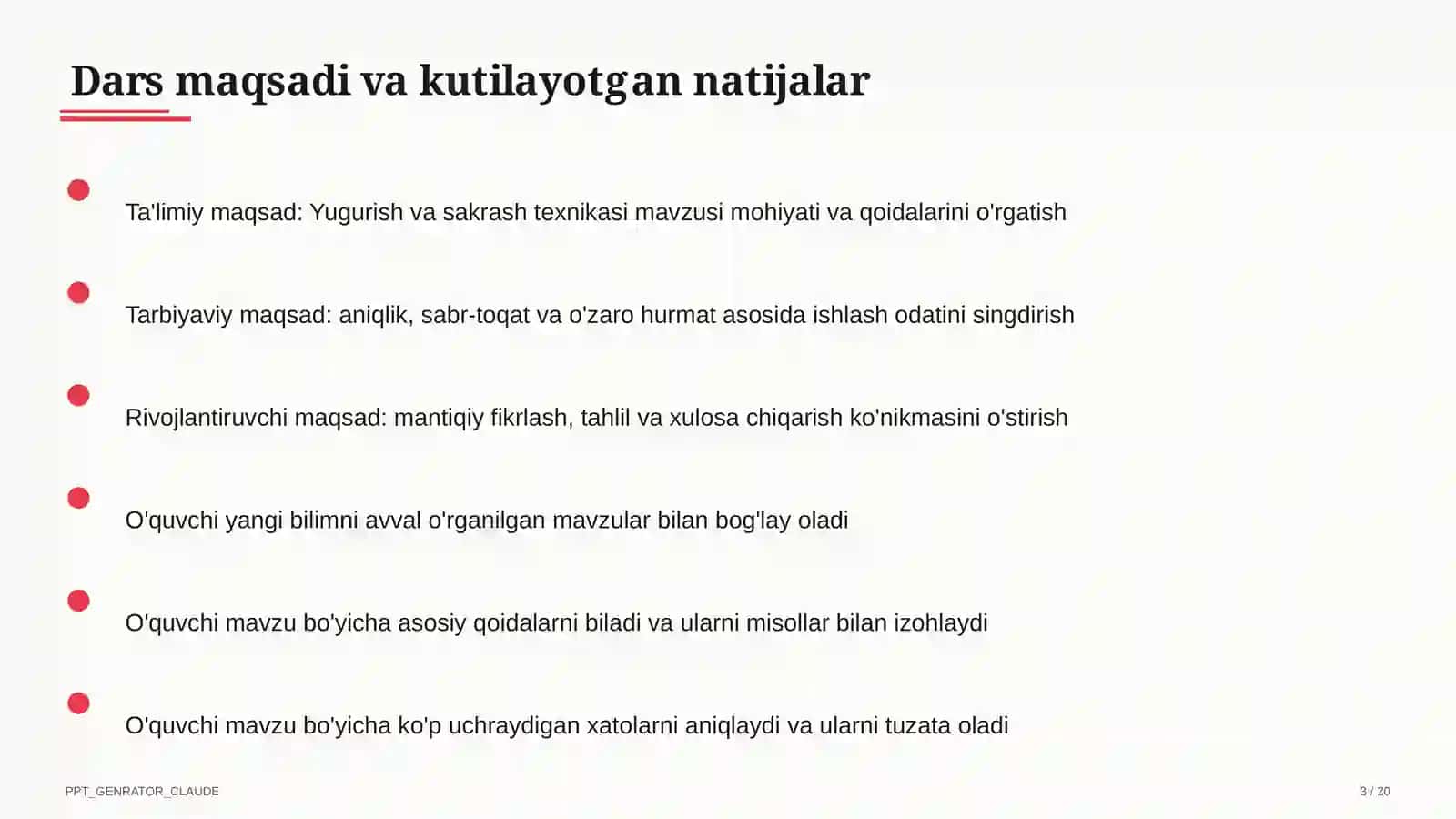 Yugurish va sakrash texnikasi (2-sinf) 3