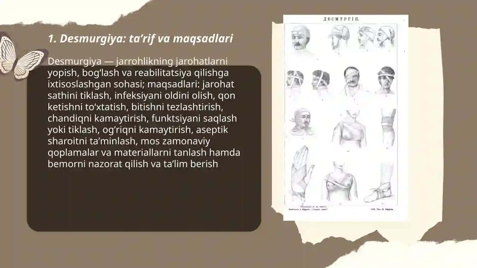 Desmurgiya.Boglam turlar. Zamonaviy jaroxat qoplamalari 3